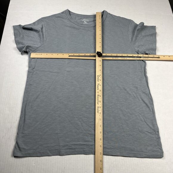J.Crew Slub Cotton T-Shirt Size Large Gray Soft Lightweight Casual Classic Tee - Picture 5 of 10